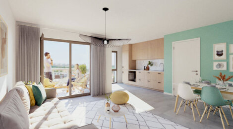 Programme immobilier neuf Art de Ville - Villefranche-sur-Saône : Appartements studio–T5 avec terrasses 80 m², RT2012 et buanderie proche du Musée Paul Dini (69400) - Référence : 11188