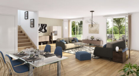Programme immobilier neuf Nuances - Villenave d’Ornon : Maisons T3–T5 avec jardins, garages et abris vélos dans un secteur pavillonnaire (33140) - Référence : 14488