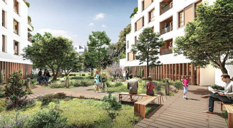 Programme immobilier neuf ILOT VERT - Villeneuve-la-Garenne  à deux pas du tram T1 et ligne 15 (92390) - Référence : 15341