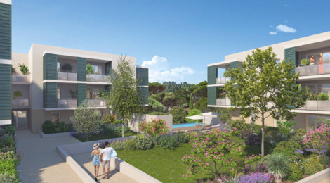 Programme immobilier neuf VILLANOVA - Villeneuve-Loubet : appartements neufs du studio au 3 pièces en écrin de nature (06270) - Référence : 14353