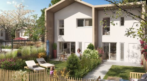 Programme immobilier neuf RE-CREATION BOISEE - Villeneuve-Tolosane : Appartements T2–T4 et maisons T3–T5 avec jardins, NF HABITAT HQE et 200 arbres dans l’écoquartier Las Fonses - Bois Vieux (31270) - Référence : 14417