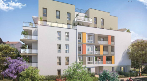 Programme immobilier neuf COEUR BALZAC - Villeurbanne : Appartements T2–T5 avec balcons, jardins et stationnements proche de Montchat (69100) - Référence : 14252
