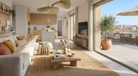 Programme immobilier neuf Néa - Villeurbanne proche métro A Cusset à 9 min à pied (69100) - Référence : 16057