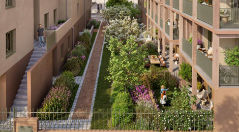 Programme immobilier neuf Néa - Villeurbanne proche métro A Cusset à 9 min à pied (69100) - Référence : 16057