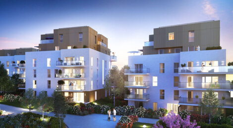 Programme immobilier neuf Origami - Viry : Appartements T2–T5 avec balcons, terrasses et vues montagne proche de la frontière (74580) - Référence : 5992