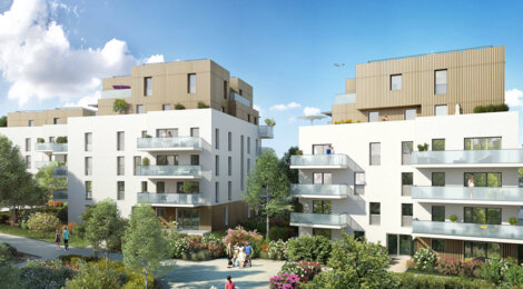 Programme immobilier neuf Origami - Viry : Appartements T2–T5 avec balcons, terrasses et vues montagne proche de la frontière (74580) - Référence : 5992