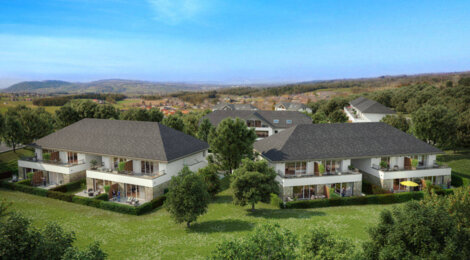 Programme immobilier neuf L'Uni'vert - Viuz-la-Chiésaz : Appartements T2–T4 avec balcons, terrasses et garages à 400 m du cœur de village (74540) - Référence : 5634