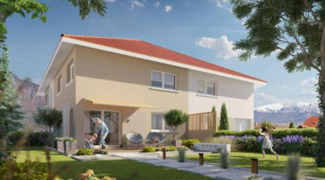 Programme immobilier neuf LES CARRÉS VALÉRIANES - Vougy : Appartements T4 avec terrasses, jardins et double exposition proche du centre village (74130) - Référence : 4420