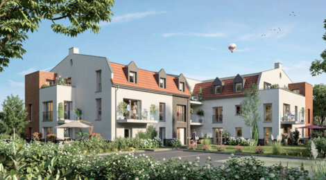 Programme immobilier neuf L'ÉCRIN DE LA MARQUE - Willems : Appartements T2–T4 avec jardins privatifs, parking et proximité cœur de ville (59780) - Référence : 11313