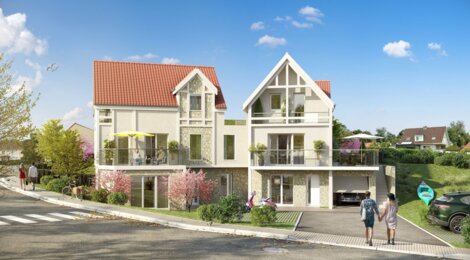 Programme immobilier neuf Avenue Francois Mitterrand - WIMEREUX - Wimereux : 2 maisons neuves 4 pièces près des plages et de Boulogne-sur-Mer (62930) - Référence : 15822