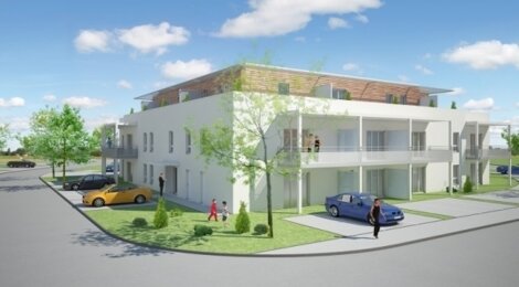 Programme immobilier neuf Les Coteaux de Lorraine - Woippy : 21 appartements T2–T3 BBC avec jardins, terrasses et chauffage au gaz (57140) - Référence : 215