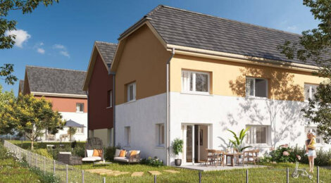 Programme immobilier neuf Les Carrés Matcha - Zaessingue : Appartements T4 avec terrasses, jardins privatifs et proximité quartier résidentiel calme (68130) - Référence : 7240