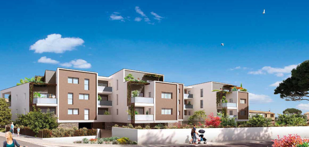 Programme immobilier neuf Natura - Agde, résidence neuve au pied des commerces et des bus 2 et 4 (34300) - Référence : 9101