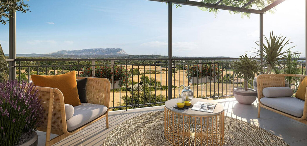 Programme immobilier neuf 16 LEVANT - Aix-en-Provence, appartements avec terrasse à Couteron-Puyricard (13090) - Référence : 17599