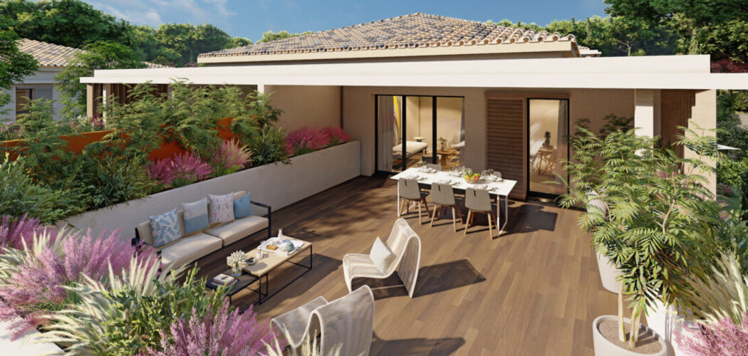 Programme immobilier neuf Campagne Giraud - Aix-en-Provence : appartements neufs dans un domaine arboré, à proximité du centre hospitalier Pays d’Aix (13090) - Référence : 17065