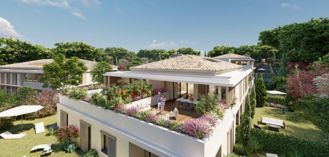 Programme immobilier neuf Campagne Giraud - Aix-en-Provence : appartements neufs dans un domaine arboré, à proximité du centre hospitalier Pays d’Aix (13090) - Référence : 17065