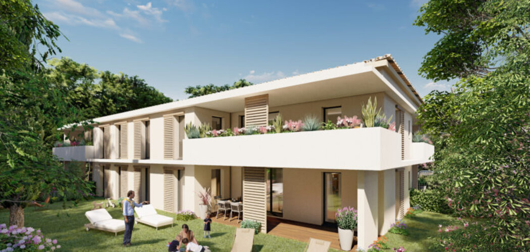 Programme immobilier neuf Campagne Giraud - Aix-en-Provence : appartements neufs dans un domaine arboré, à proximité du centre hospitalier Pays d’Aix (13090) - Référence : 17065