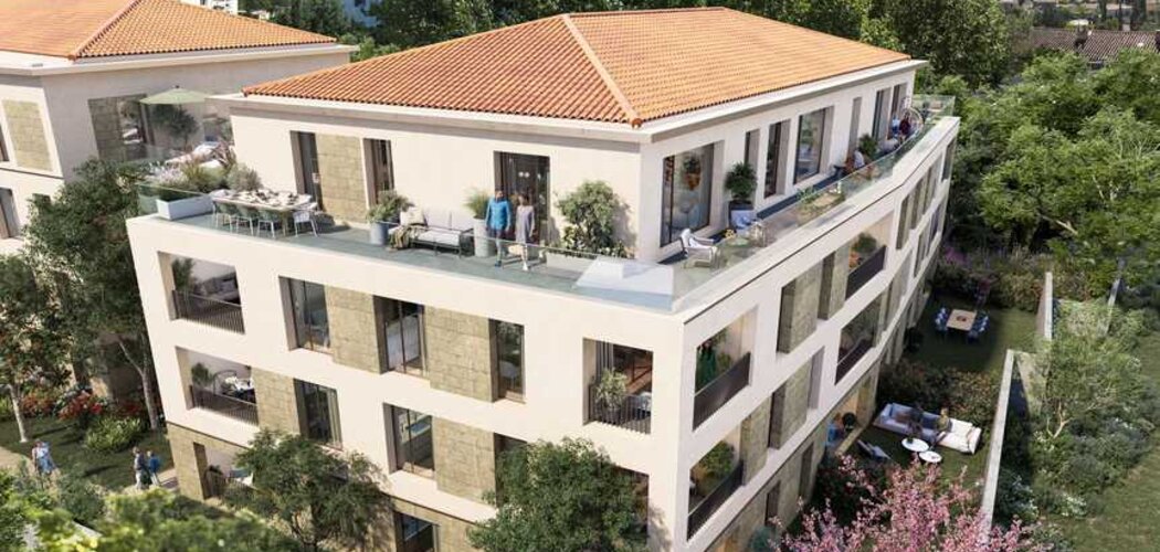 Programme immobilier neuf 102 Gambetta -  Aix-en-Provence : appartements neufs du 2 au 5 pièces proche du cours Mirabeau (13090) - Référence : 16885