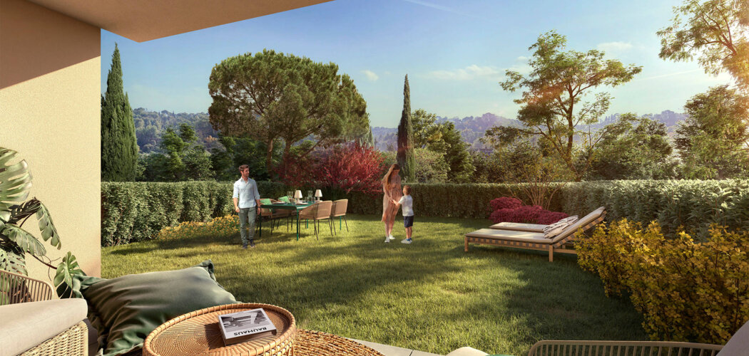 Programme immobilier neuf Domaine Saint Marc - Aix-en-Provence : Appartements T2–T5 avec balcons, jardins privatifs et proximité cours Mirabeau (13090) - Référence : 16922