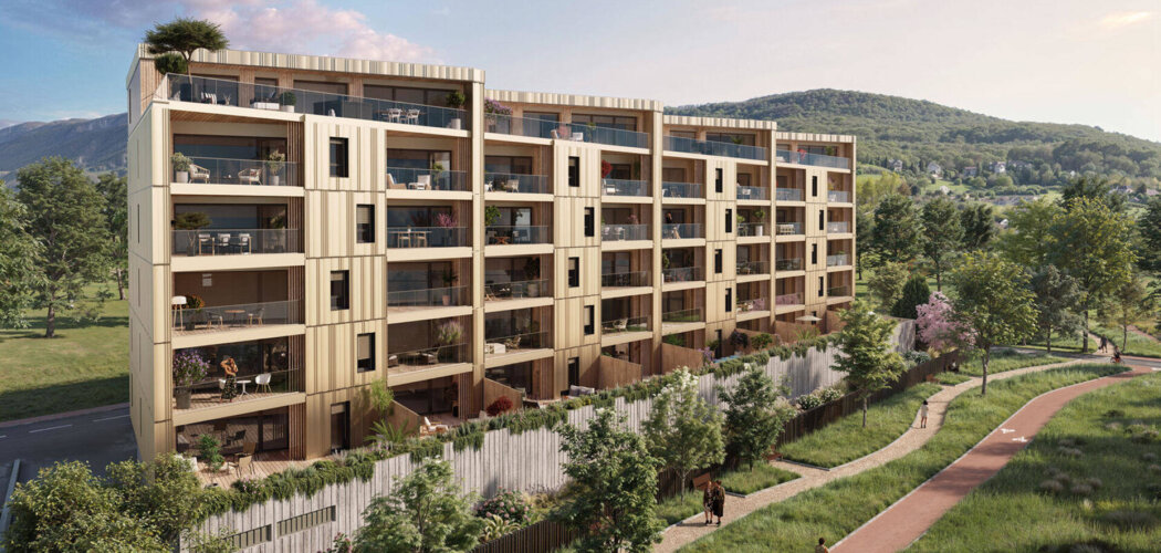 Programme immobilier neuf Rives d'Aix - Aix-les-Bains à proximité piétonne de l’esplanade du lac du Bourget (73100) - Référence : 16958