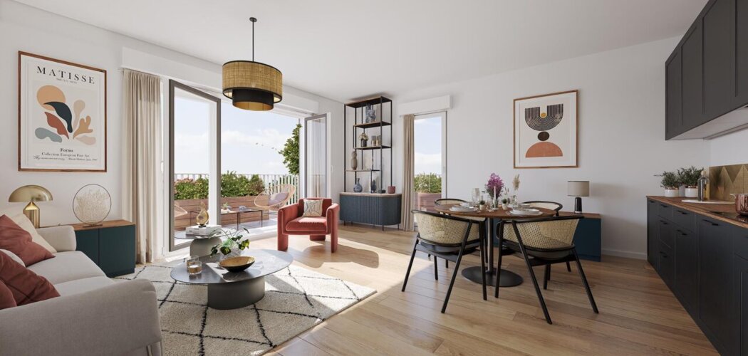 Programme immobilier neuf Résidence Le Coty - Ambarès-et-Lagrave : appartements neufs du studio au T3 à 450 m de la gare La Gorp (33440) - Référence : 15028