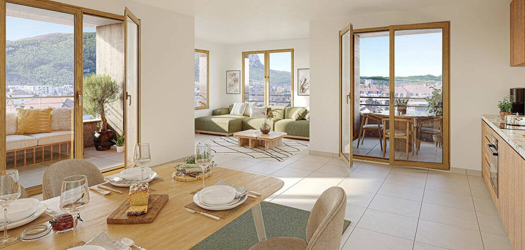 Programme immobilier neuf ICONE - Ambilly écoquartier Étoile aux portes de Genève (74100) - Référence : 16233