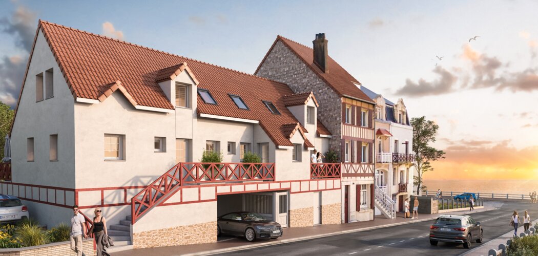 Programme immobilier neuf VILLA LeA - Ambleteuse : résidence moderne avec appartements et maisons neuves face à la mer (62164) - Référence : 15841