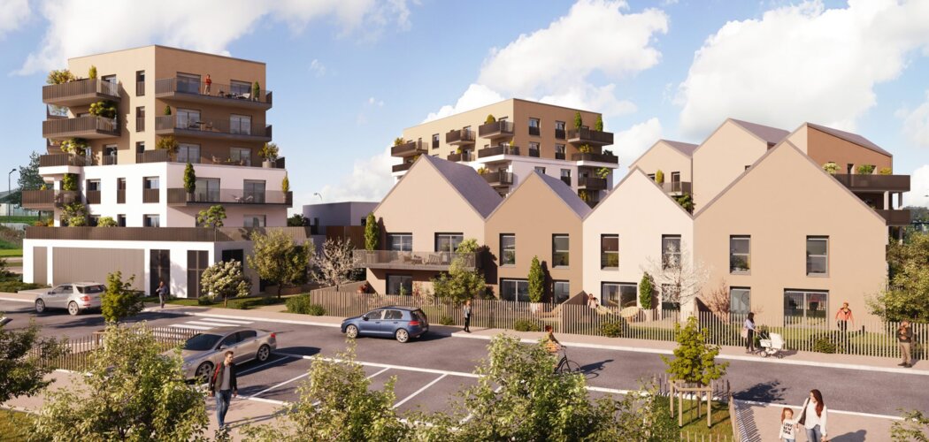 Programme immobilier neuf DELTA - Angers : appartements et maisons neuves T1–T5 aux Hauts de Saint-Aubin (49000) - Référence : 11083