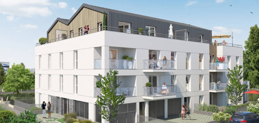 Programme immobilier neuf Villa Céleste - Angers : Appartements T2–T4 avec terrasses, parking souterrain et séjour-cuisine au cœur du quartier Justice (49000) - Référence : 14238