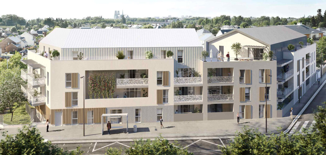 Programme immobilier neuf LES TERRASSES DE LA MADELEINE - Angers au cœur du quartier Madeleine-Justices (49000) - Référence : 13181