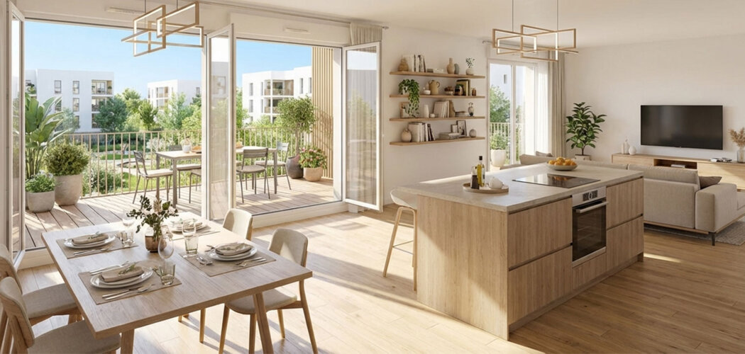 Programme immobilier neuf Twinset - Angers quartier Les Hauts-de-Saint-Aubin appartements neufs dans un cadre verdoyant (49000) - Référence : 14159