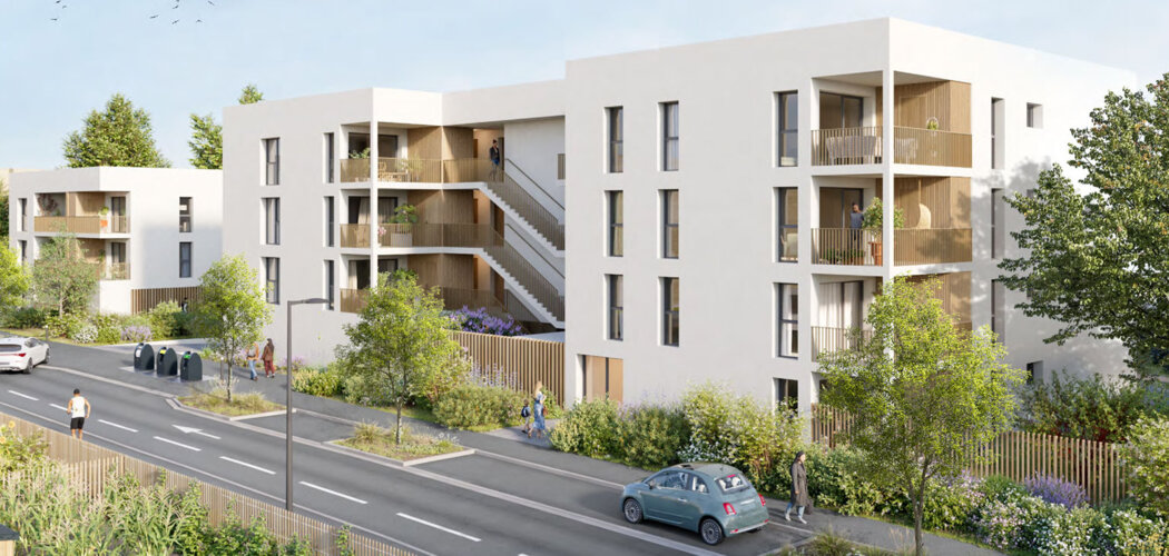 Programme immobilier neuf Twinset - Angers quartier Les Hauts-de-Saint-Aubin appartements neufs dans un cadre verdoyant (49000) - Référence : 14159