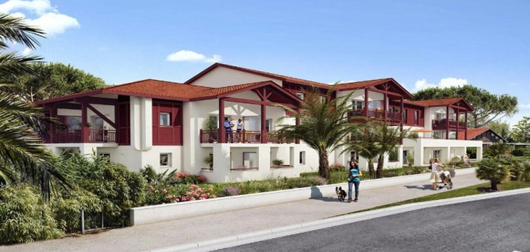 Programme immobilier neuf HERRETERA - Angresse : 20 appartements T2–T4 avec terrasses et salles de bains équipées en cœur de ville (40150) - Référence : 12021