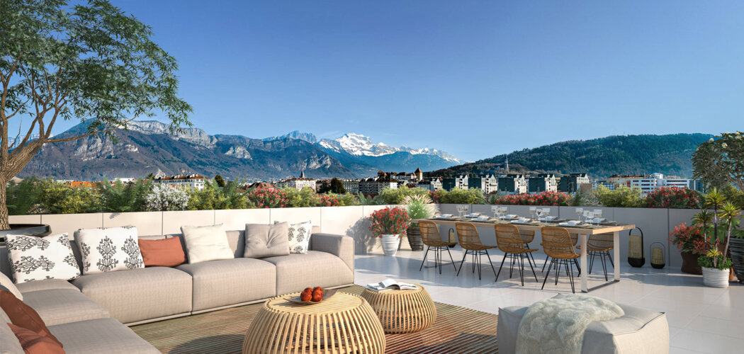 Programme immobilier neuf VERTUOSE - Annecy : Appartements T2–T5 avec terrasses, rooftops et proximité quartier des Hirondelles (74000) - Référence : 14676