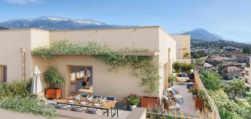 Programme immobilier neuf LES PROMENADES DE BILLY - Annecy Pringy : appartements neufs du 2 au 5 pièces en écoquartier Pré Billy (74000) - Référence : 15357