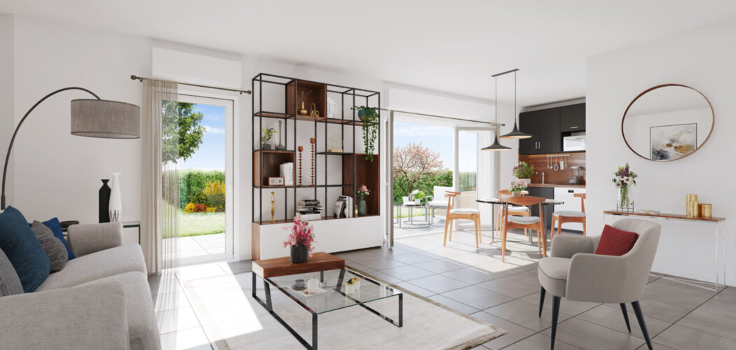 Programme immobilier neuf Patio Saint-Joseph - Annemasse : Appartements studio–T5 avec jardins, RT2012 et parking en centre-ville proche parc Olympe de Gouges (74100) - Référence : 18269