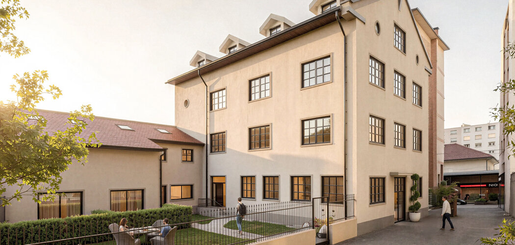 Programme immobilier neuf Commerce 13B - Annemasse réhabilitation bâtisse industrielle proche Genève (74100) - Référence : 17635