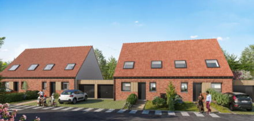 Programme immobilier neuf Équilibre - Annoeullin : appartements et maisons neuves T2–T4 à 6 min du cœur de bourg (59112) - Référence : 15766