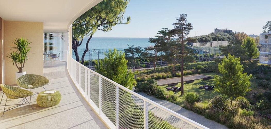 Programme immobilier neuf VAUBAN LITTORAL - Antibes : résidence de prestige du 2 au 4 pièces proche Fort Carré (06600) - Référence : 14338