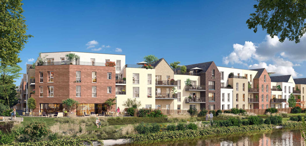 Programme immobilier neuf Les Berges de la Lys - Armentières : appartements neufs du studio au 5 pièces aux bords de la Lys (59280) - Référence : 15076