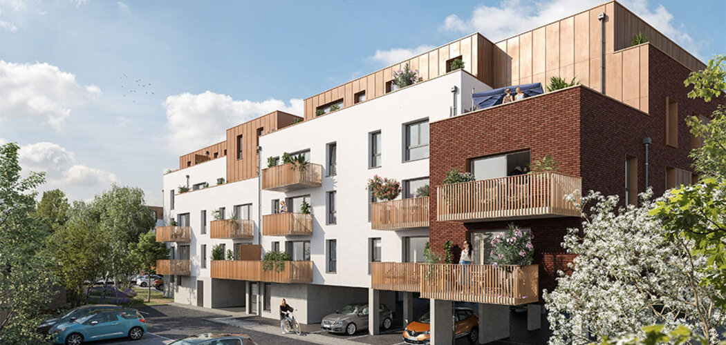 Programme immobilier neuf Prisme - Armentières : appartements neufs en attique dans le quartier République (59280) - Référence : 9922