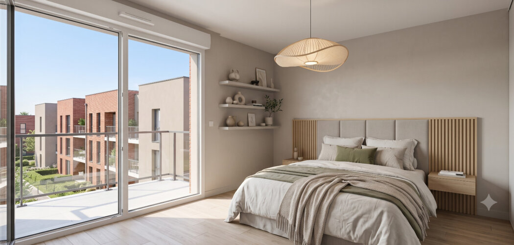 Programme immobilier neuf Residence Ebene - Armentières : Appartements studio–T4 avec terrasses, parking sécurisé et proximité centre-ville et lac (59280) - Référence : 14790