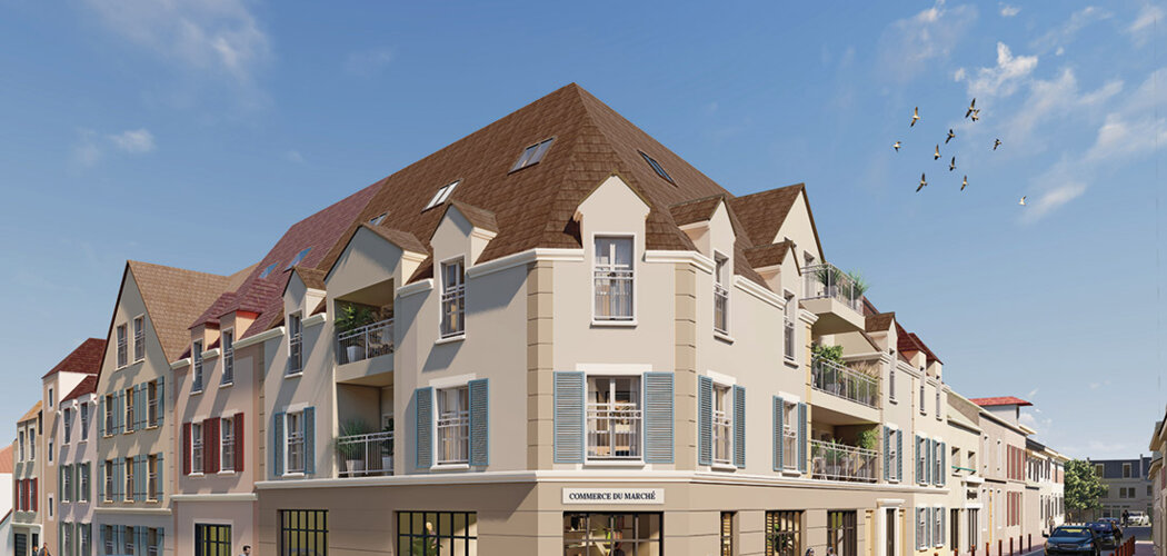 Programme immobilier neuf PLACE DU MARCHÉ - Arpajon hypercentre à deux pas des Halles (91290) - Référence : 16290