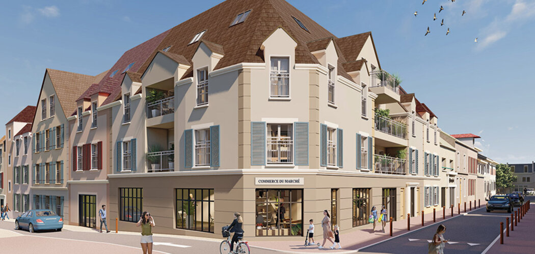 Programme immobilier neuf PLACE DU MARCHE - Arpajon hypercentre à deux pas des Halles (91290) - Référence : 18599