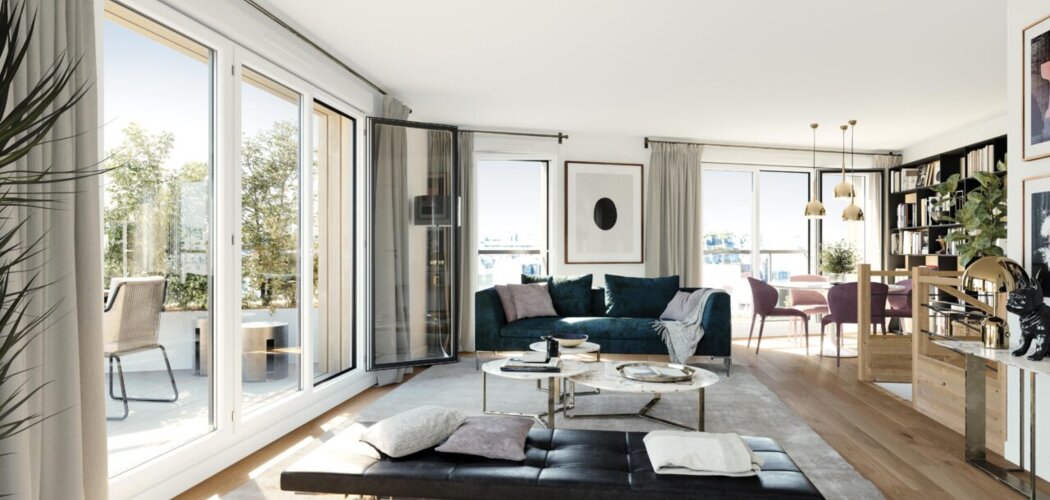 Programme immobilier neuf Les Terrasses Voltaire - Asnières-sur-Seine : appartements neufs T2–T5 à 750m du métro 13 Les Agnettes (92600) - Référence : 15826