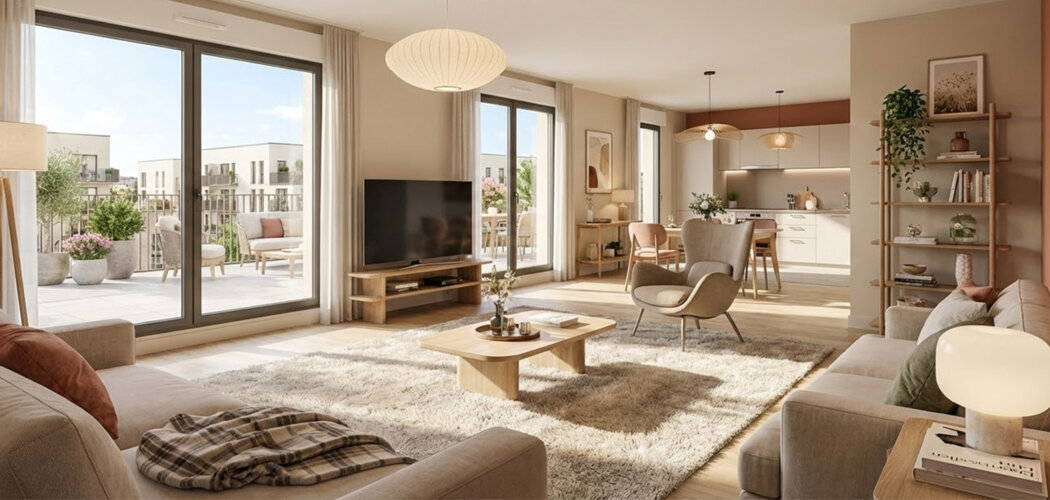Programme immobilier neuf Reflets de Seine LMNP (78) - Aubergenville résidence seniors proche gare (78410) - Référence : 16376