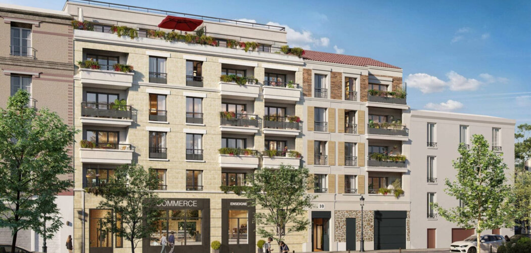 Programme immobilier neuf JARDINS DU LANDY -  Aubervilliers : appartements neufs du studio au 4 pièces proche du canal Saint-Denis (93300) - Référence : 15559