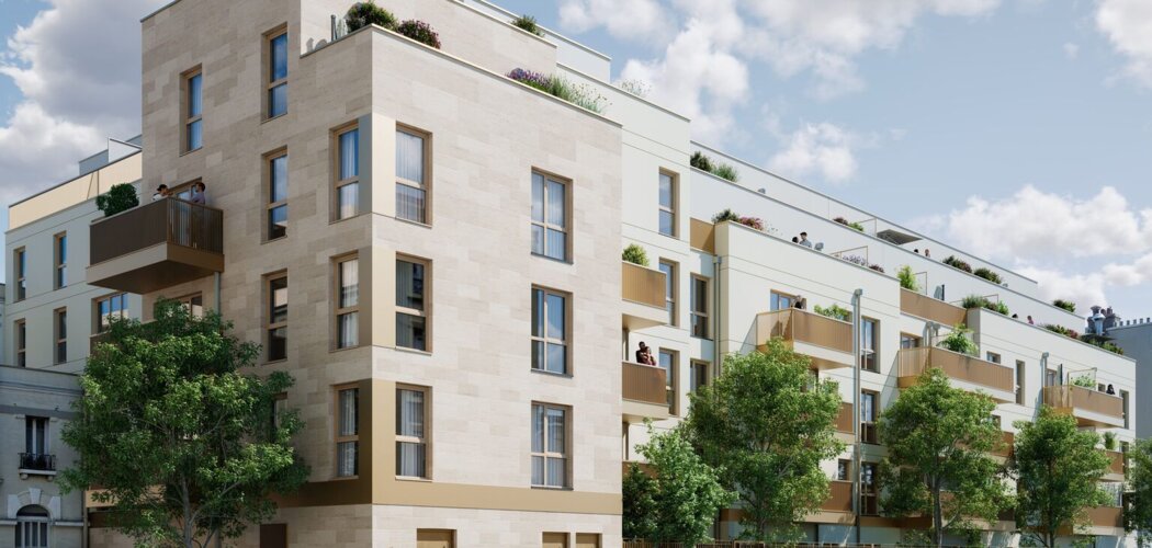 Programme immobilier neuf FAUBOURG 19 - Aubervilliers proche des métros 7 et 12 (93300) - Référence : 18095