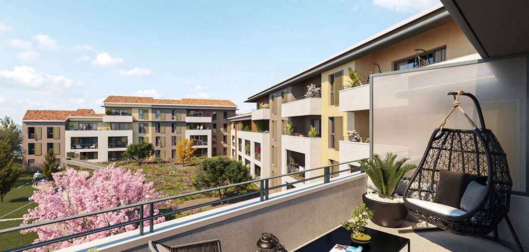 Programme immobilier neuf LA COUR DES DAMES - Auriol : Appartements T1–T4 avec terrasses, jardins et parking sécurisé proche du centre et des accès routiers (13390) - Référence : 4851