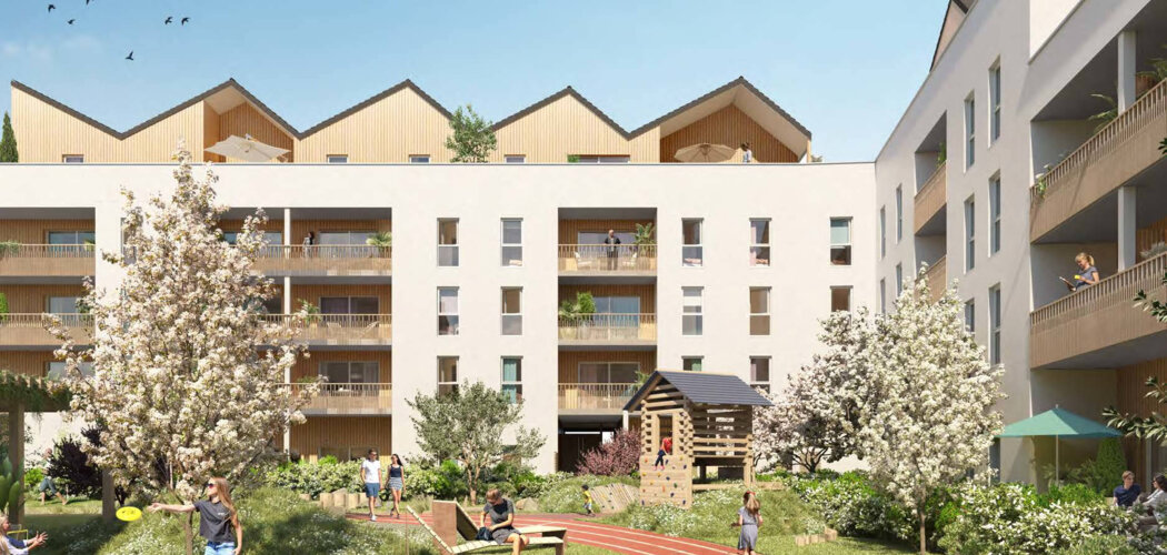 Programme immobilier neuf Chrysalide - Avrillé : appartements neufs du 2 au 4 pièces au pied du tram et proche du lycée des Buissonnets (49240) - Référence : 17596
